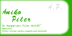 aniko piler business card